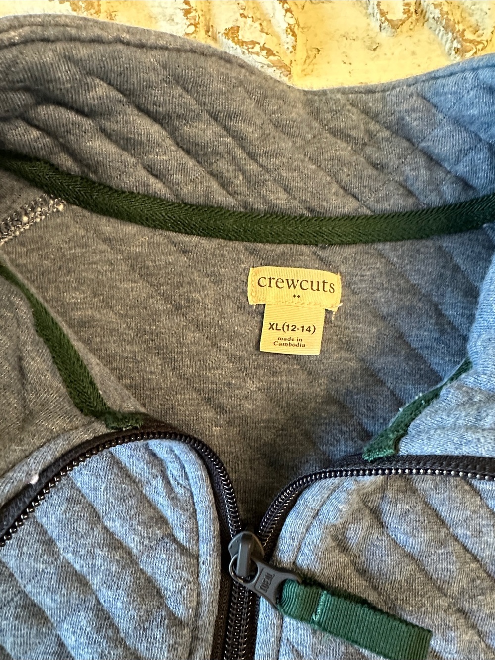Crewcuts Quilted Half-Zip Pullover Sweater - Blue - Picture 2 of 3